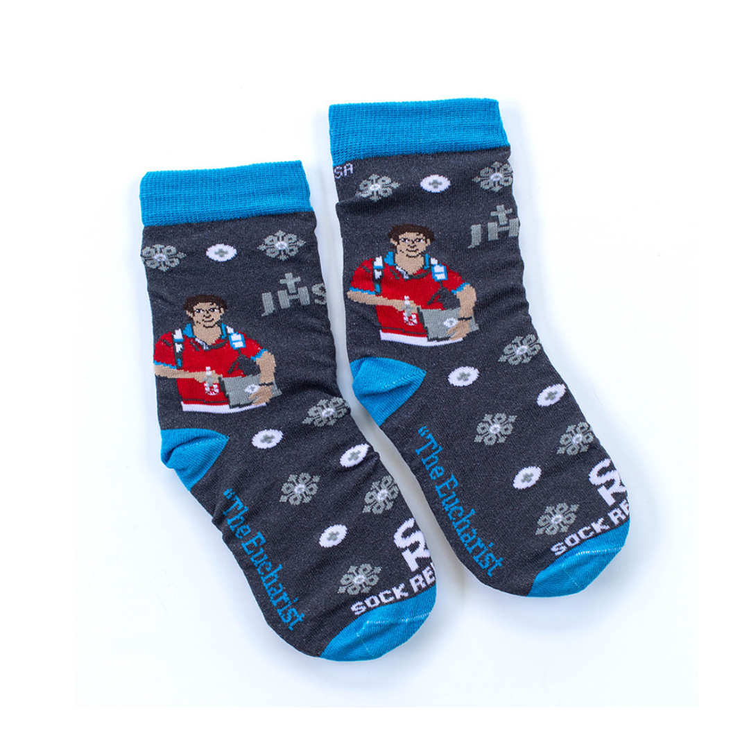 St. Carlo Acutis Eucharist Kids Socks