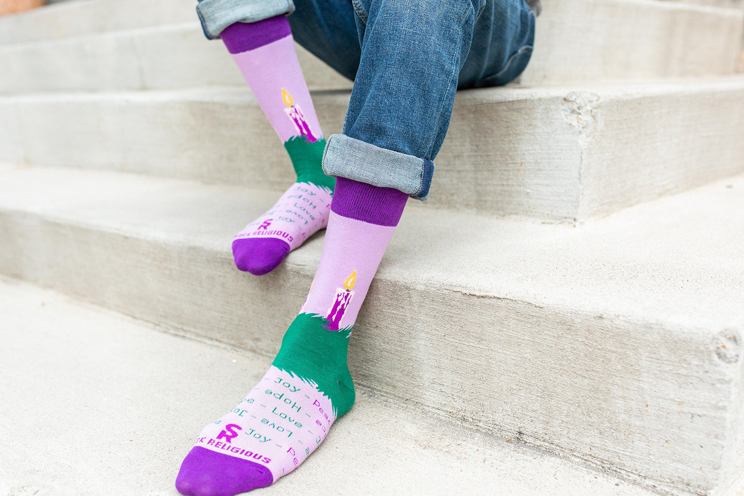 Advent Wreath Adult Socks
