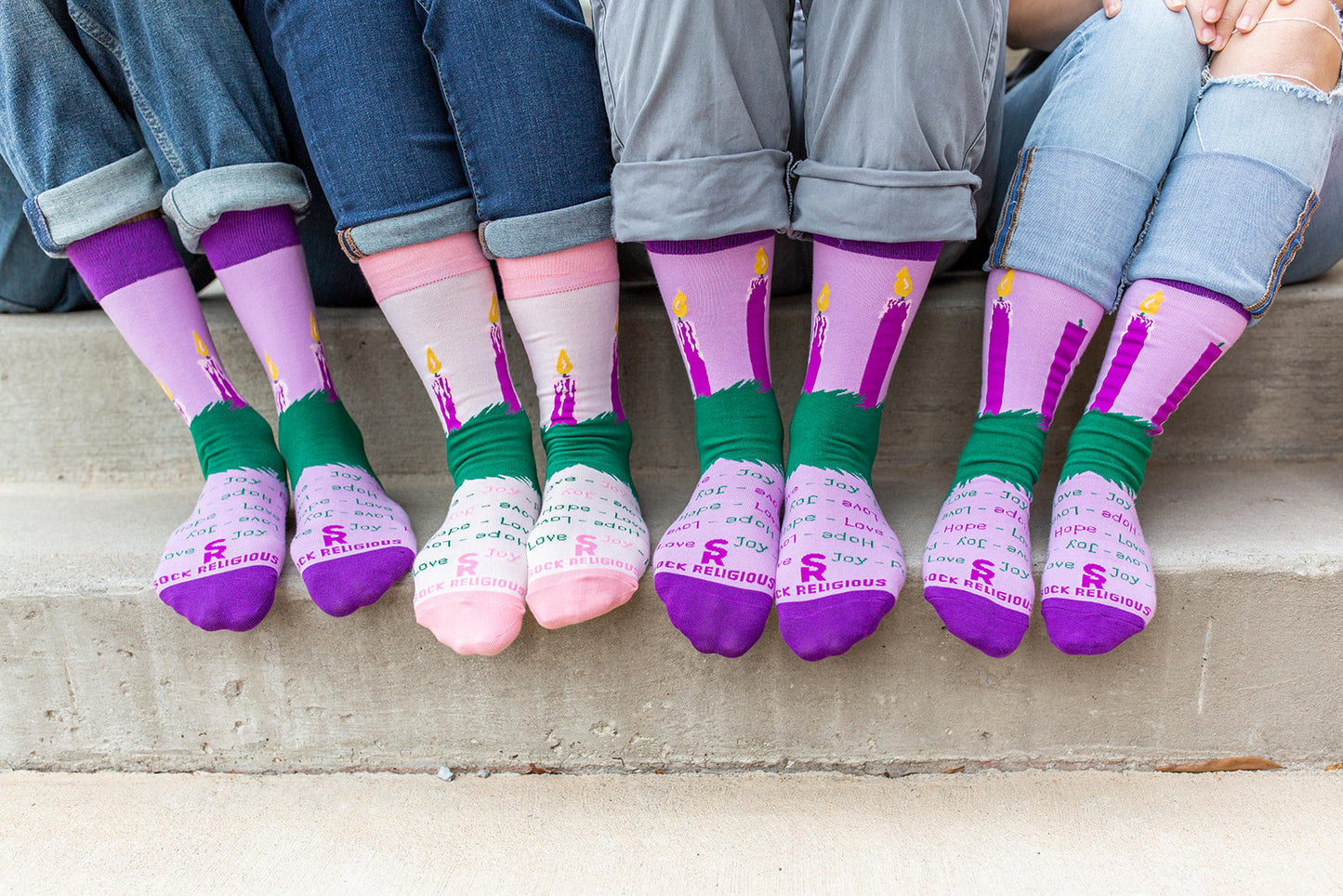 Advent Wreath Adult Socks