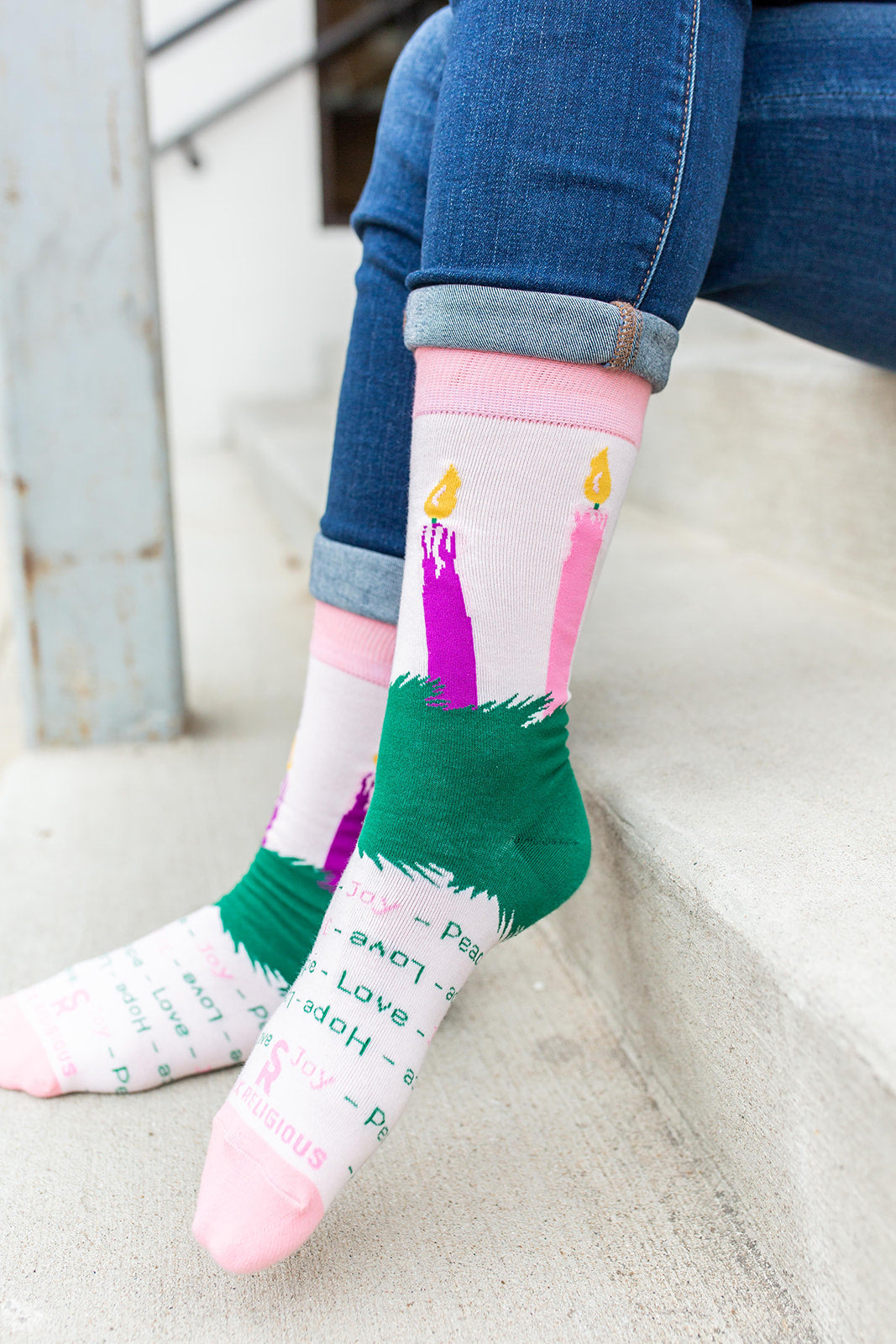 Advent Wreath Adult Socks