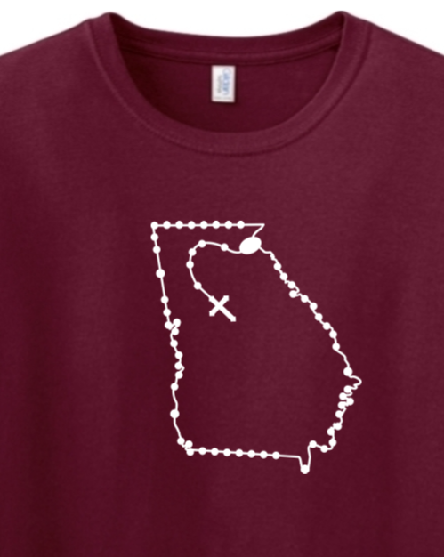 Georgia Catholic Rosary Adult T-shirt