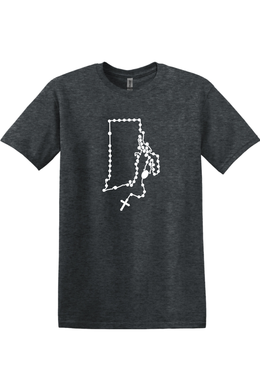 Rhode Island Catholic Rosary Adult T-shirt