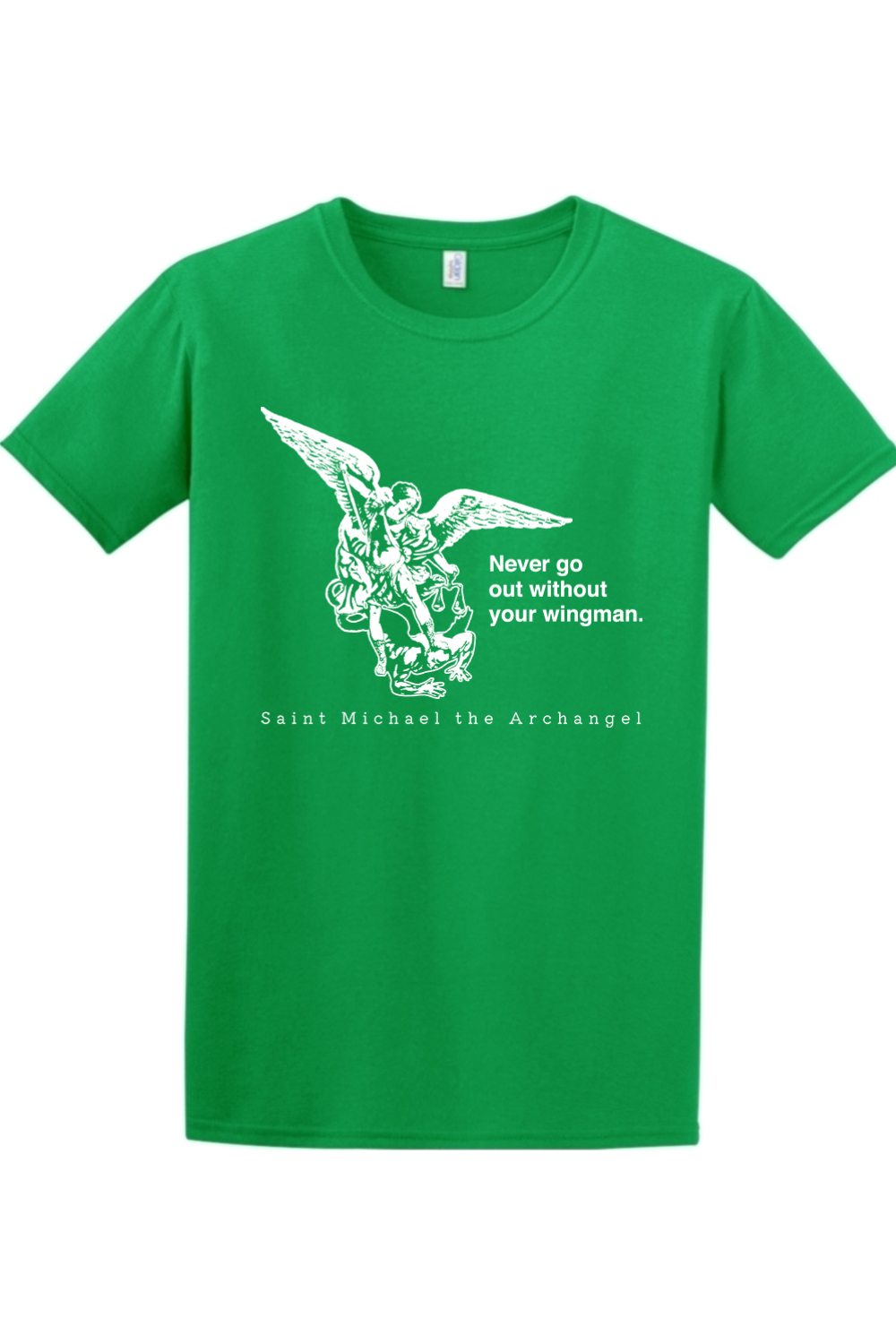 Never Go Without Your Wingman - St. Michael the Archangel Adult T-Shirt