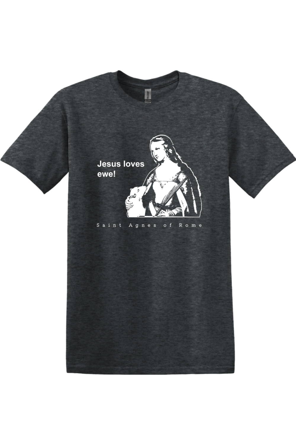 Jesus Loves Ewe - St. Agnes Adult T-Shirt
