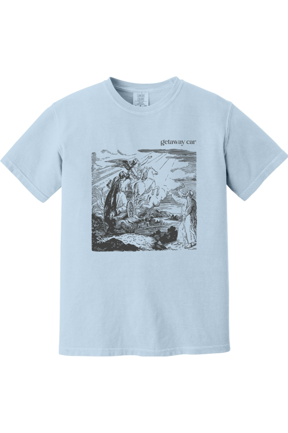 Getaway Car - Elijah in Chariot Adult T-Shirt - Comfort Colors