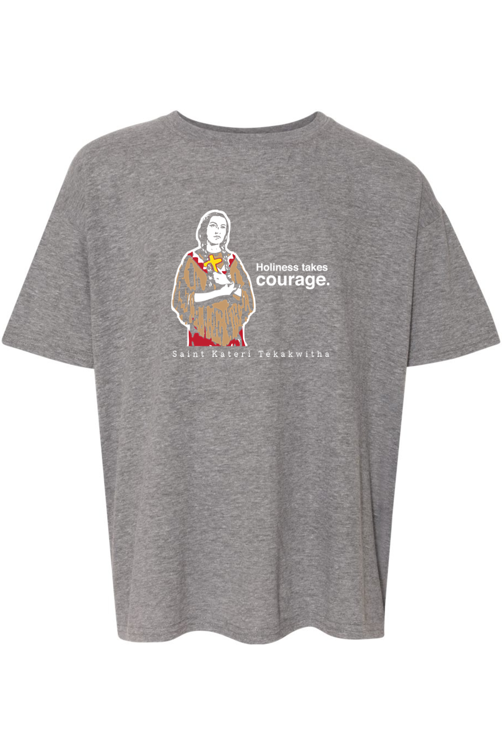 Holiness Takes Courage – St Kateri Tekakwitha Youth T-Shirt