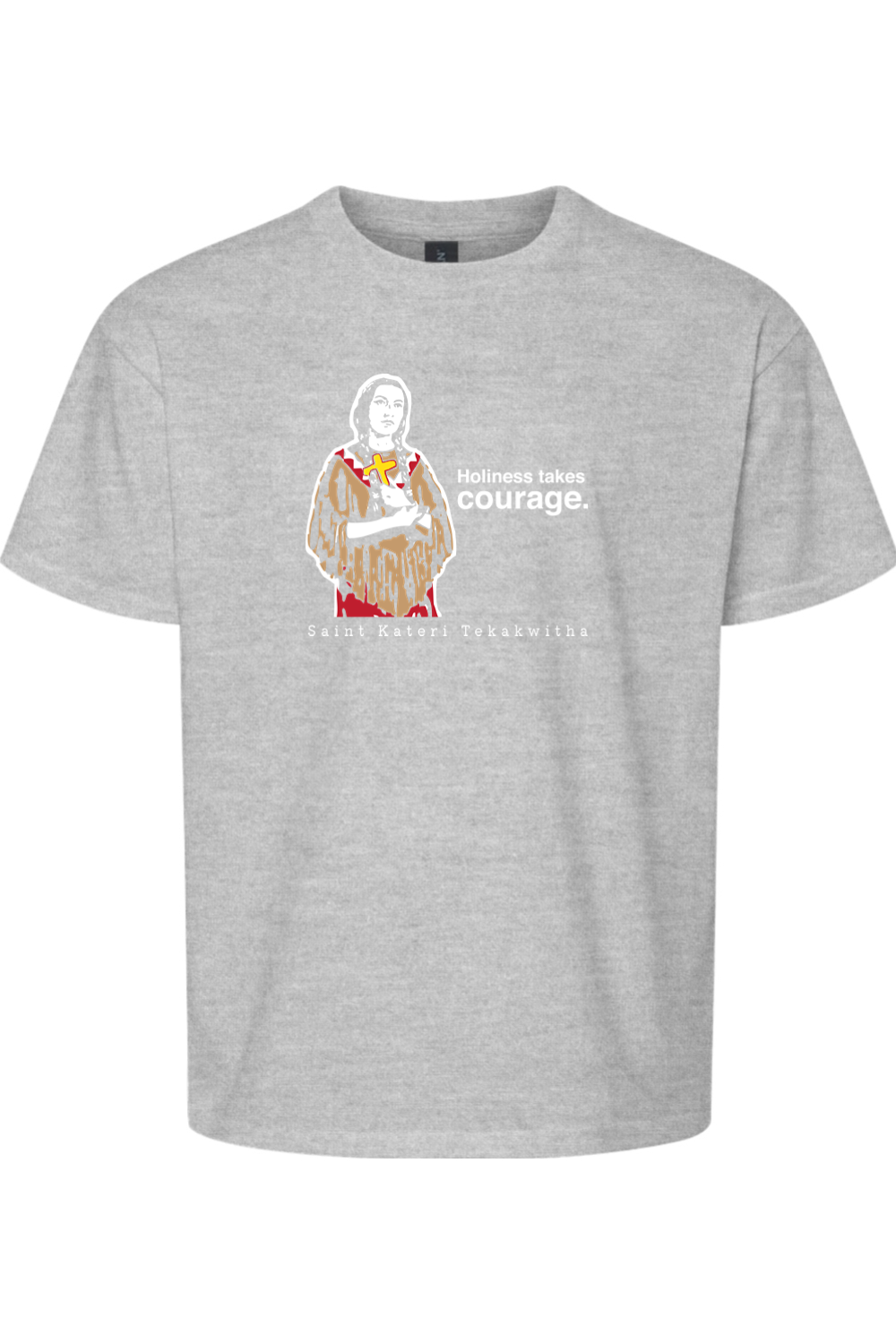 Holiness Takes Courage – St Kateri Tekakwitha Youth T-Shirt