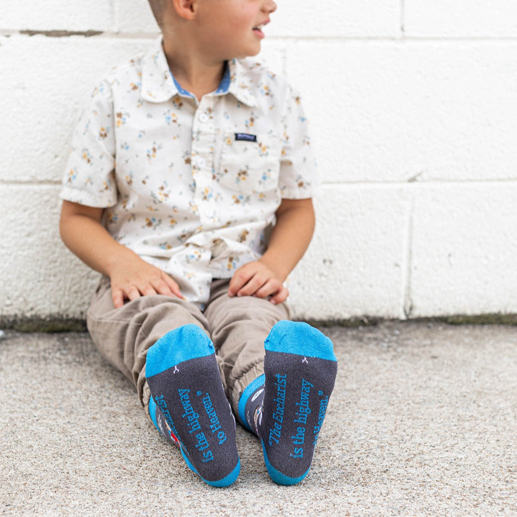 St. Carlo Acutis Eucharist Kids Socks