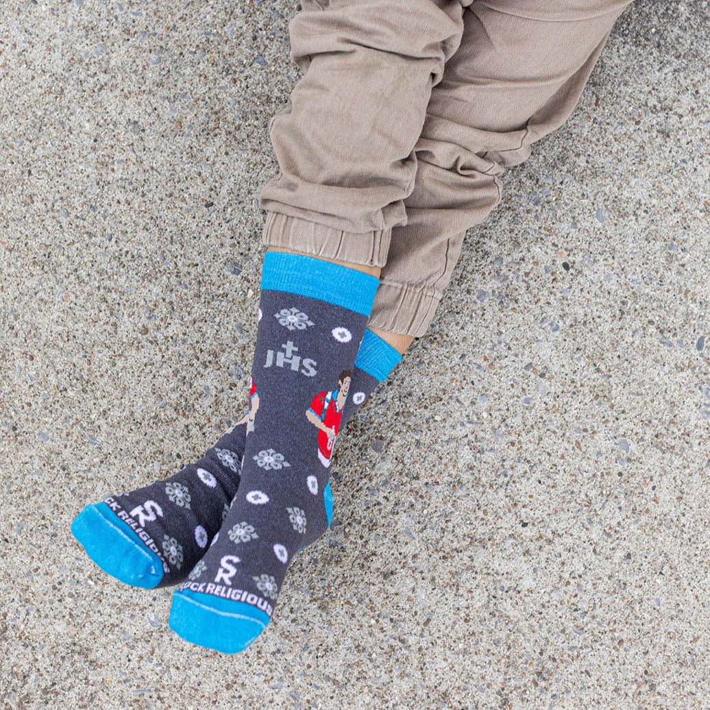 St. Carlo Acutis Eucharist Kids Socks
