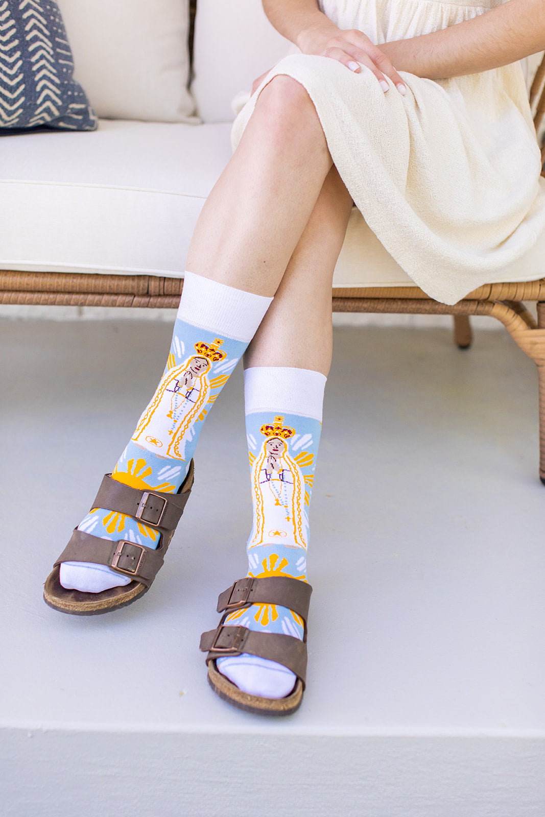 Our Lady Of Fatima Adult Socks