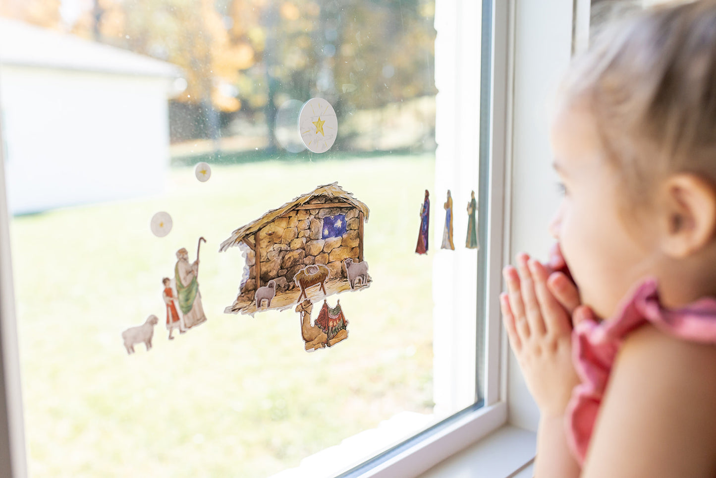 Nativity Static Cling to Christ Set