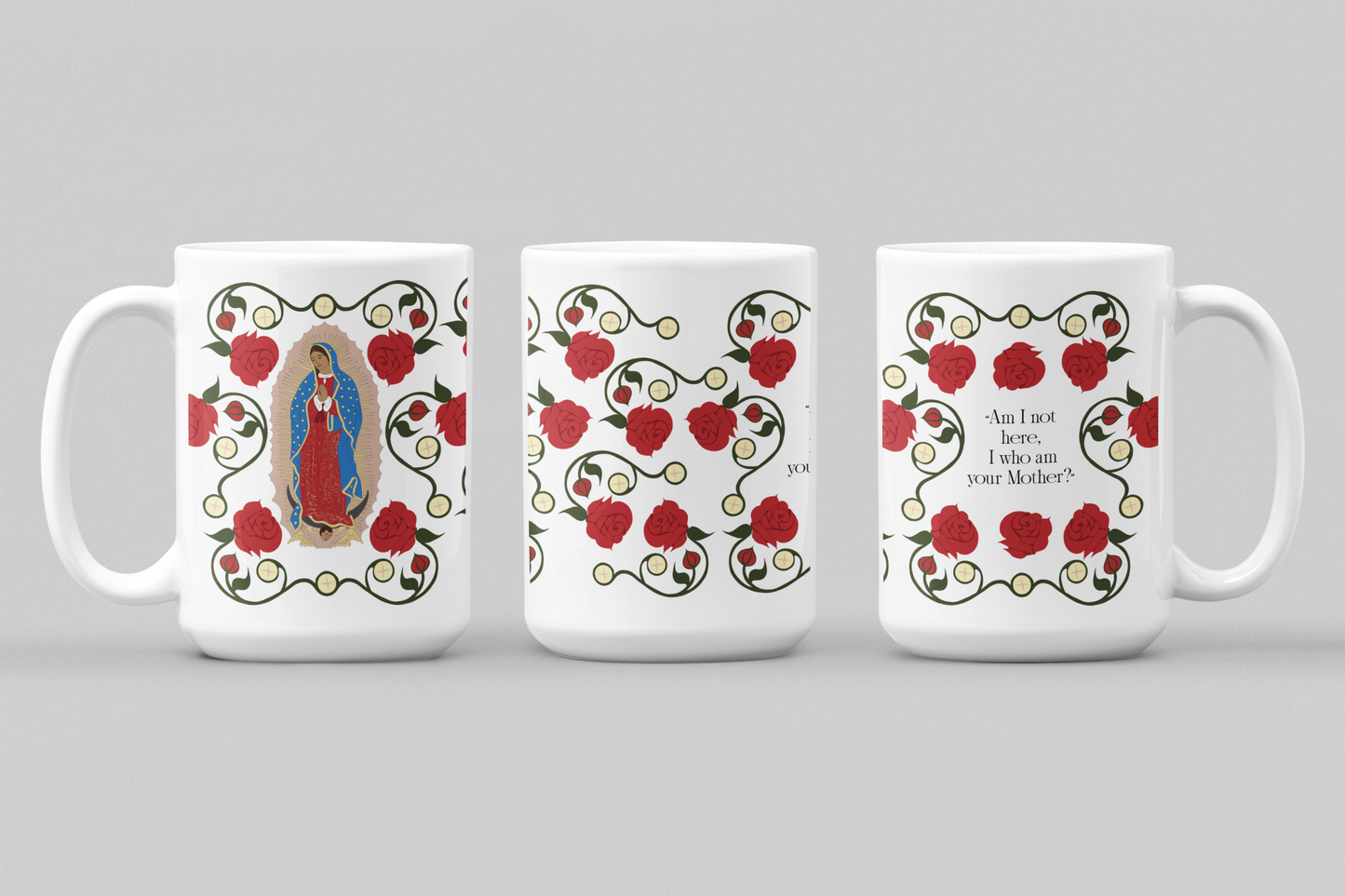 Our Lady of Guadalupe & The Eucharist Coffee Mug - 15 oz.