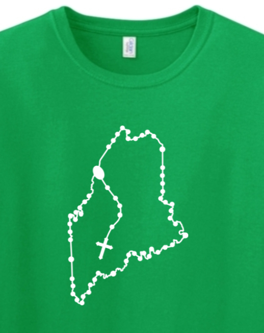 Maine Catholic Rosary Adult T-shirt