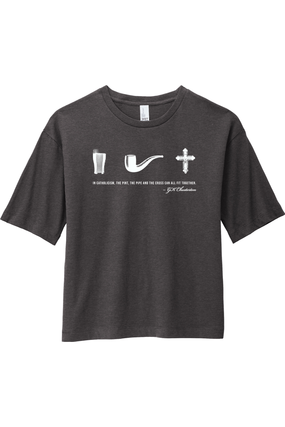 Pint, Pipe, Cross - G.K. Chesterton - Women's Boxy Tee