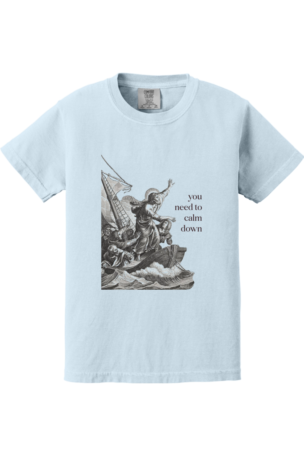 You Need to Calm Down - Jesus Calms the Storm Youth T-shirt - Comfort Colors