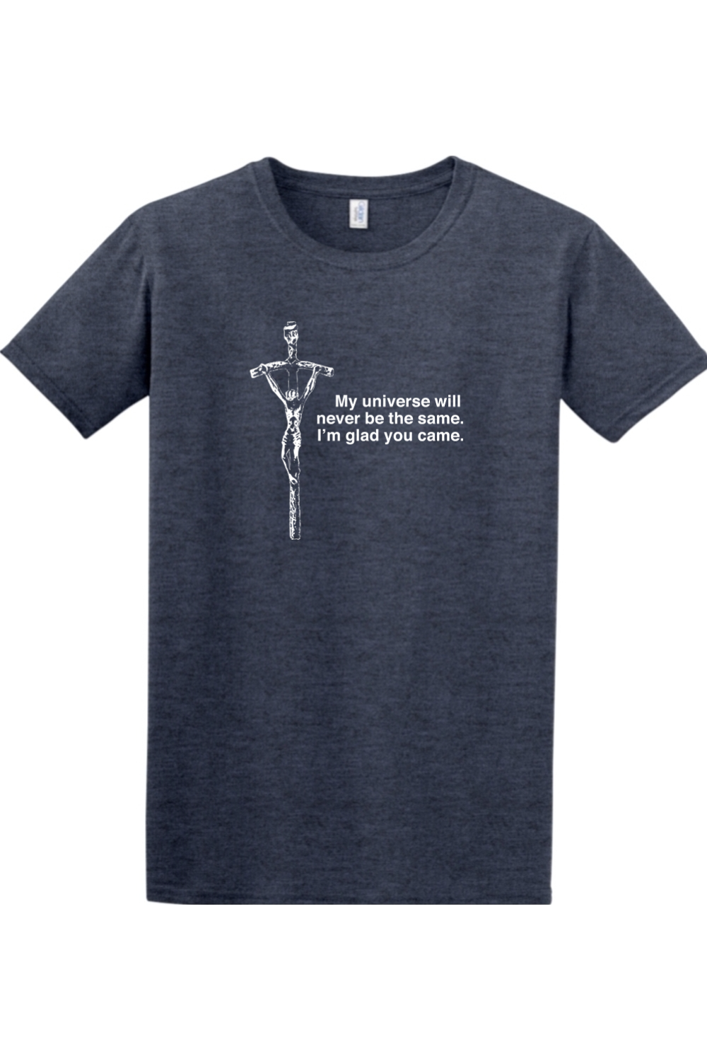 Glad He Came - Crucifix Adult T-shirt