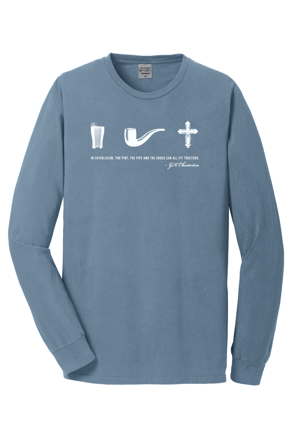 Pint, Pipe, Cross - G.K. Chesterton Unisex Long Sleeve