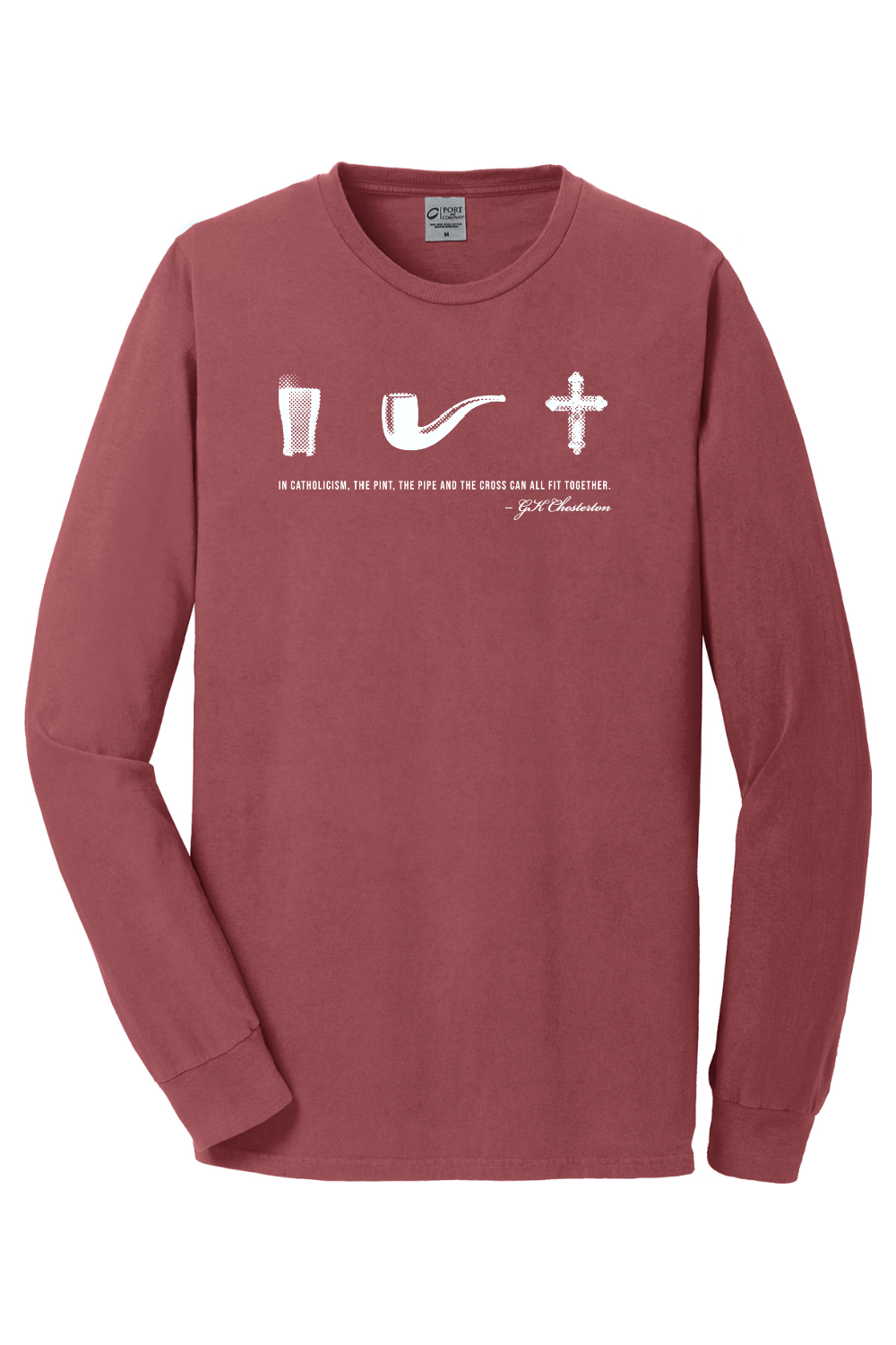 Pint, Pipe, Cross - G.K. Chesterton Unisex Long Sleeve