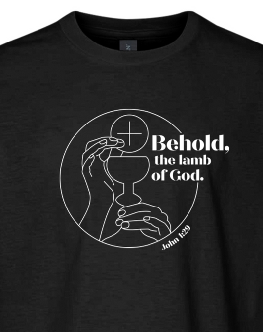 Behold the Lamb of God - John 1:29 T-shirt - youth