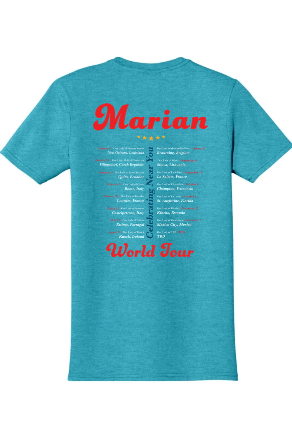 Marian World Tour Adult T-shirt