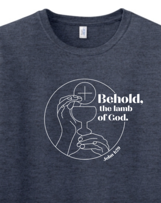 Behold, the Lamb of God - John 1:29 Adult T-shirt