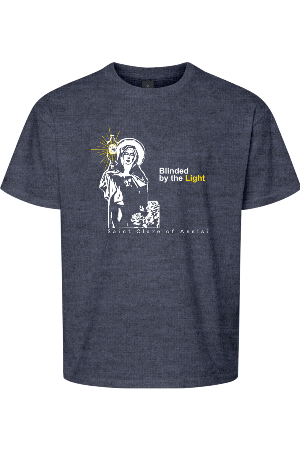 Blinded By The Light - St. Clare of Assisi T-Shirt - youth