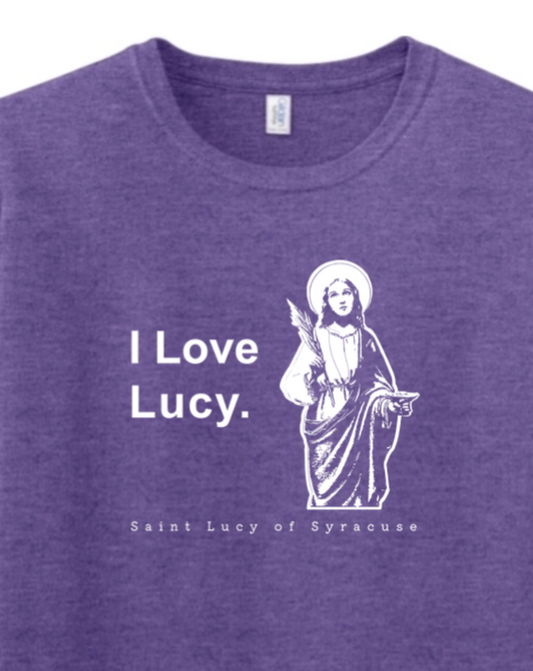 I Love Lucy - St Lucy of Syracuse Adult T-Shirt