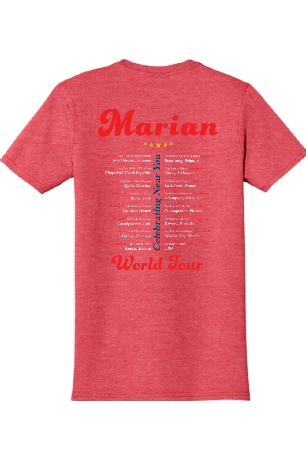 Marian World Tour Adult T-shirt