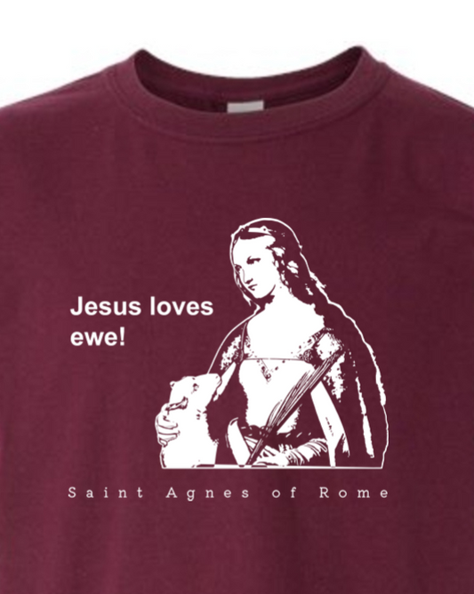 Jesus Loves Ewe - St. Agnes Youth T-Shirt