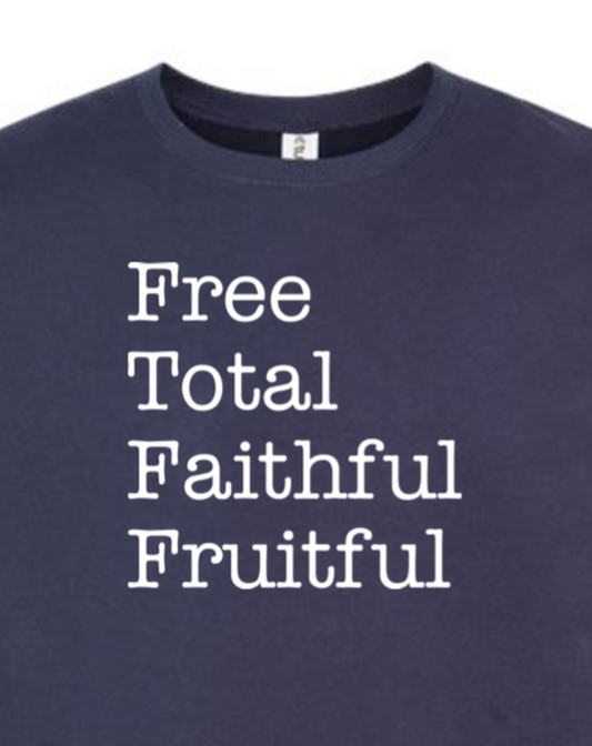 Free Total Faithful Fruitful - Theology of the Body Crewneck Sweatshirt