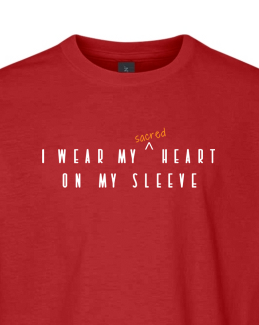 Sacred Heart on Your Sleeve - Sacred Heart of Jesus Youth T-Shirt