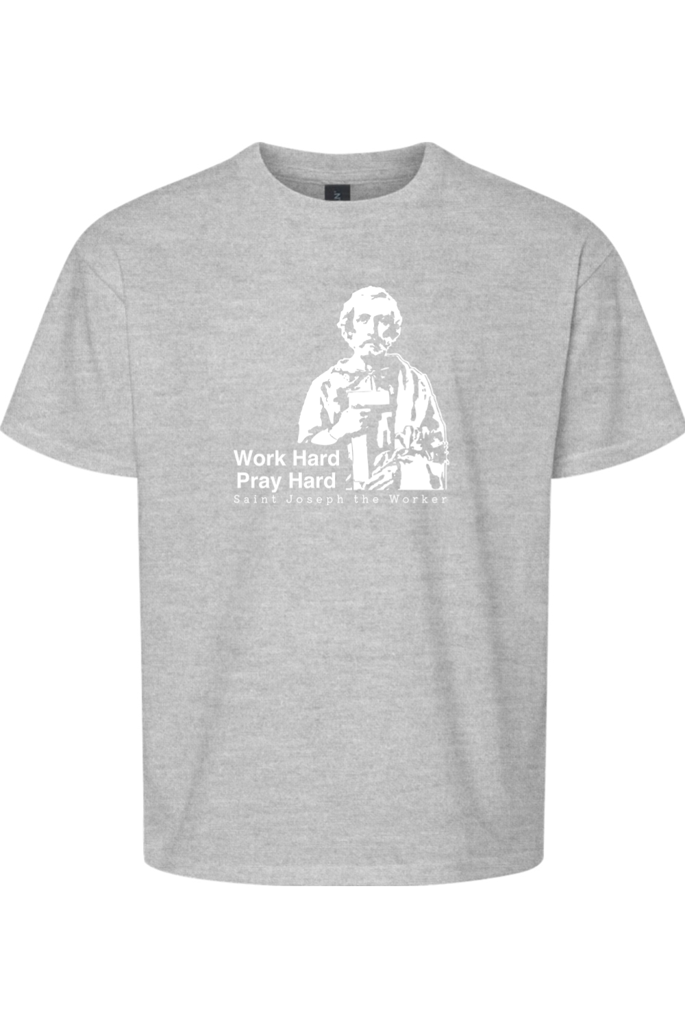 Work Hard Pray Hard - St Joseph the Worker Youth T-Shirt