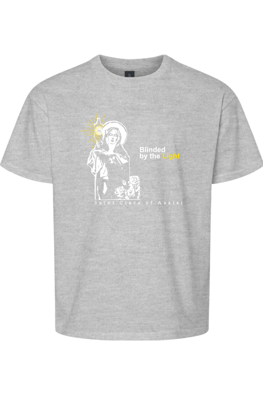 Blinded By The Light - St. Clare of Assisi T-Shirt - youth