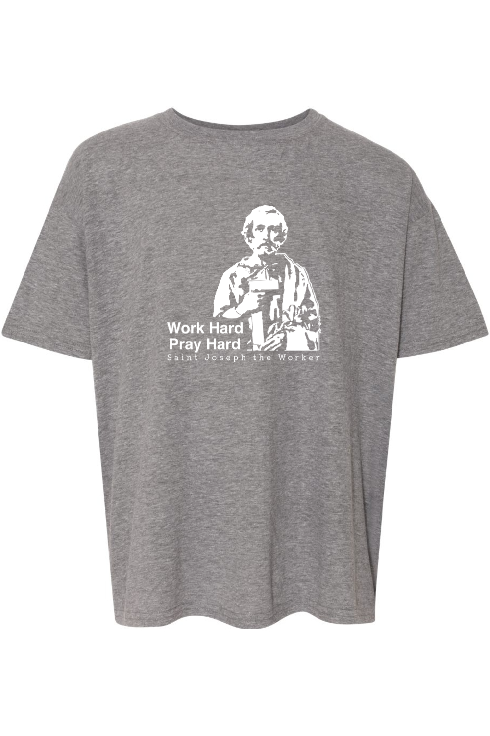 Work Hard Pray Hard - St Joseph the Worker Youth T-Shirt