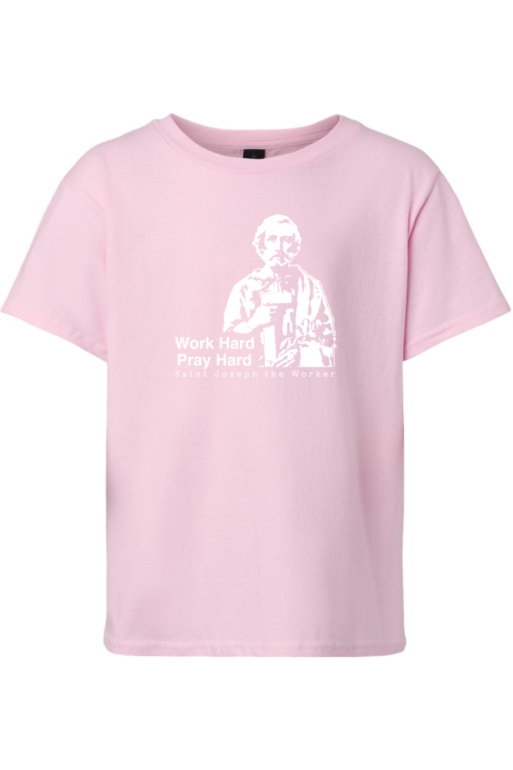 Work Hard Pray Hard - St Joseph the Worker Youth T-Shirt