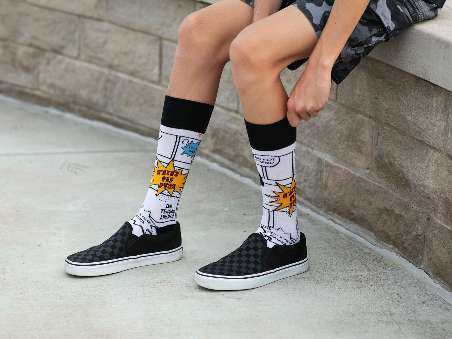 JP II Comic Book Adult Socks