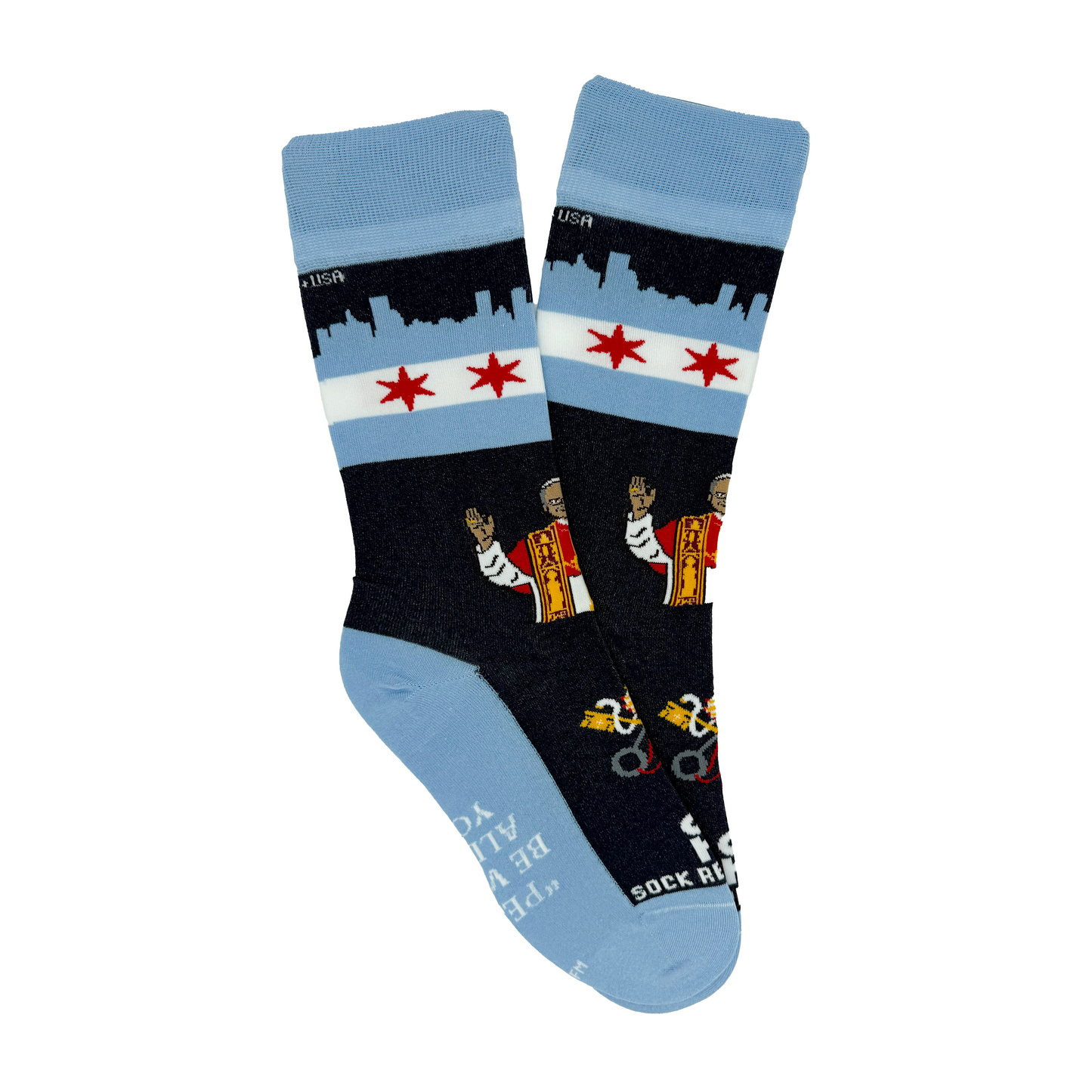 Pope Leo XIV - Chicago Adult Socks