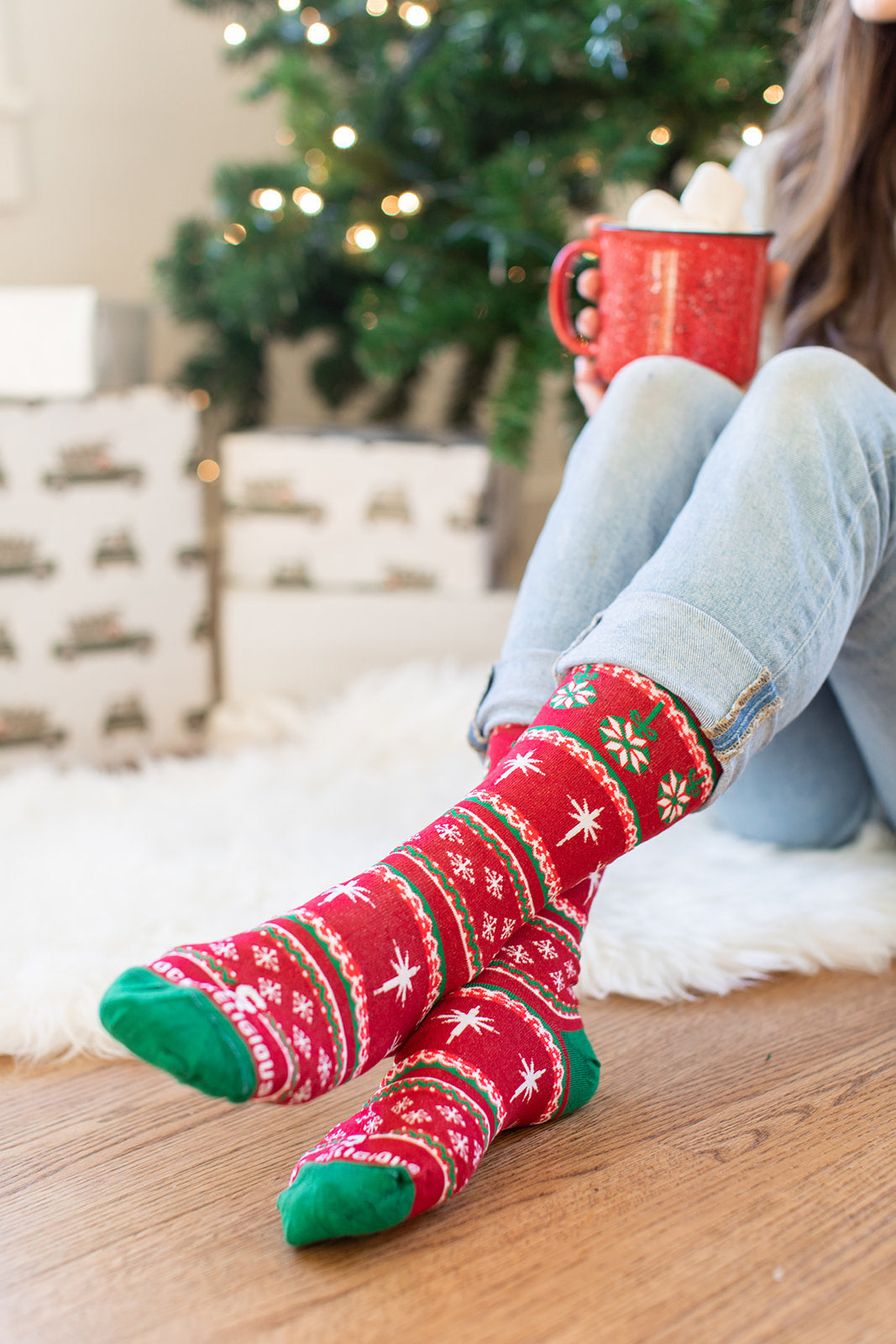 Christmas Sweater Adult XL Socks