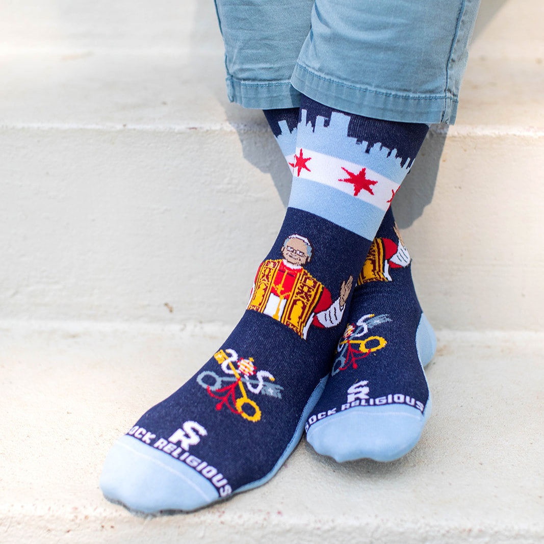 Pope Leo XIV - Chicago Adult Socks
