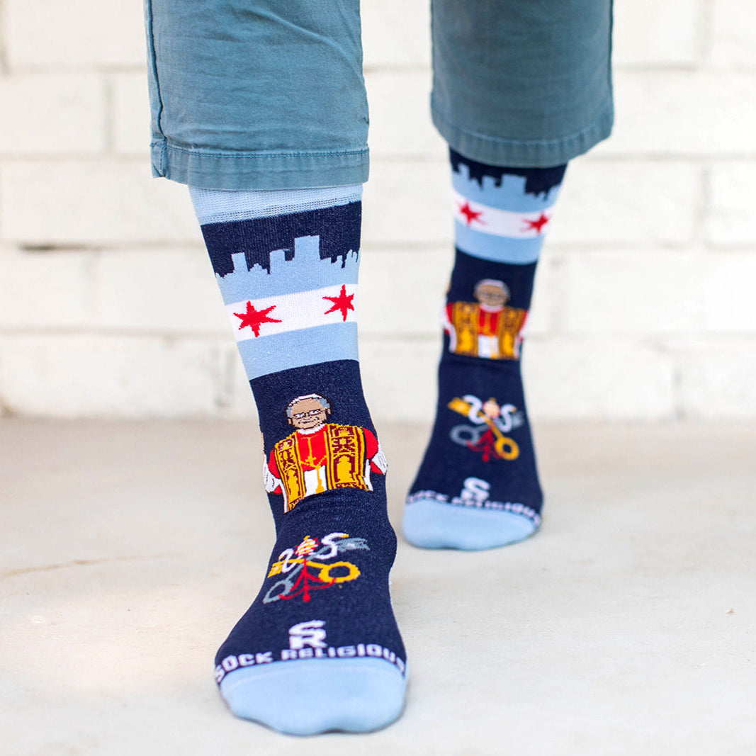 Pope Leo XIV - Chicago Adult Socks