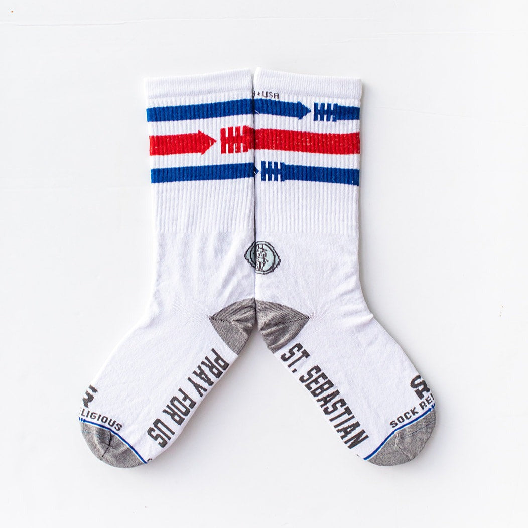 St. Sebastian - Patron of Athletes Kids Socks