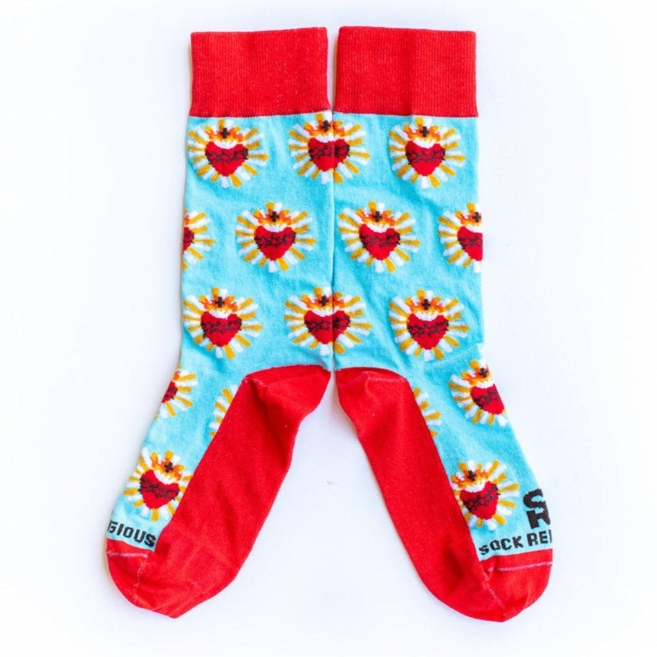 Sacred Heart Adult Socks