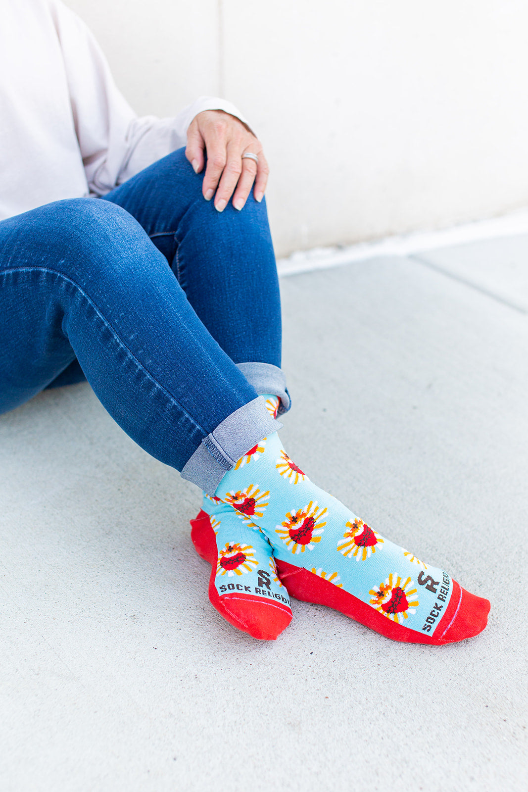 Sacred Heart Adult Socks