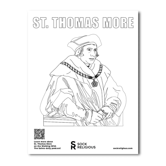 St. Thomas More Coloring Page - FREE Digital Download