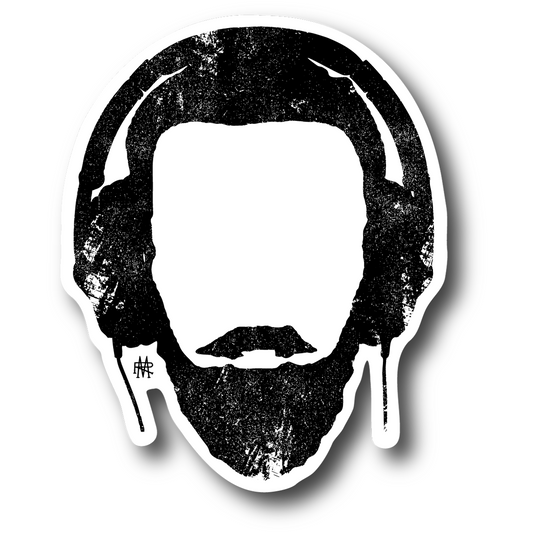 Monk Rockin' Headphones Sticker