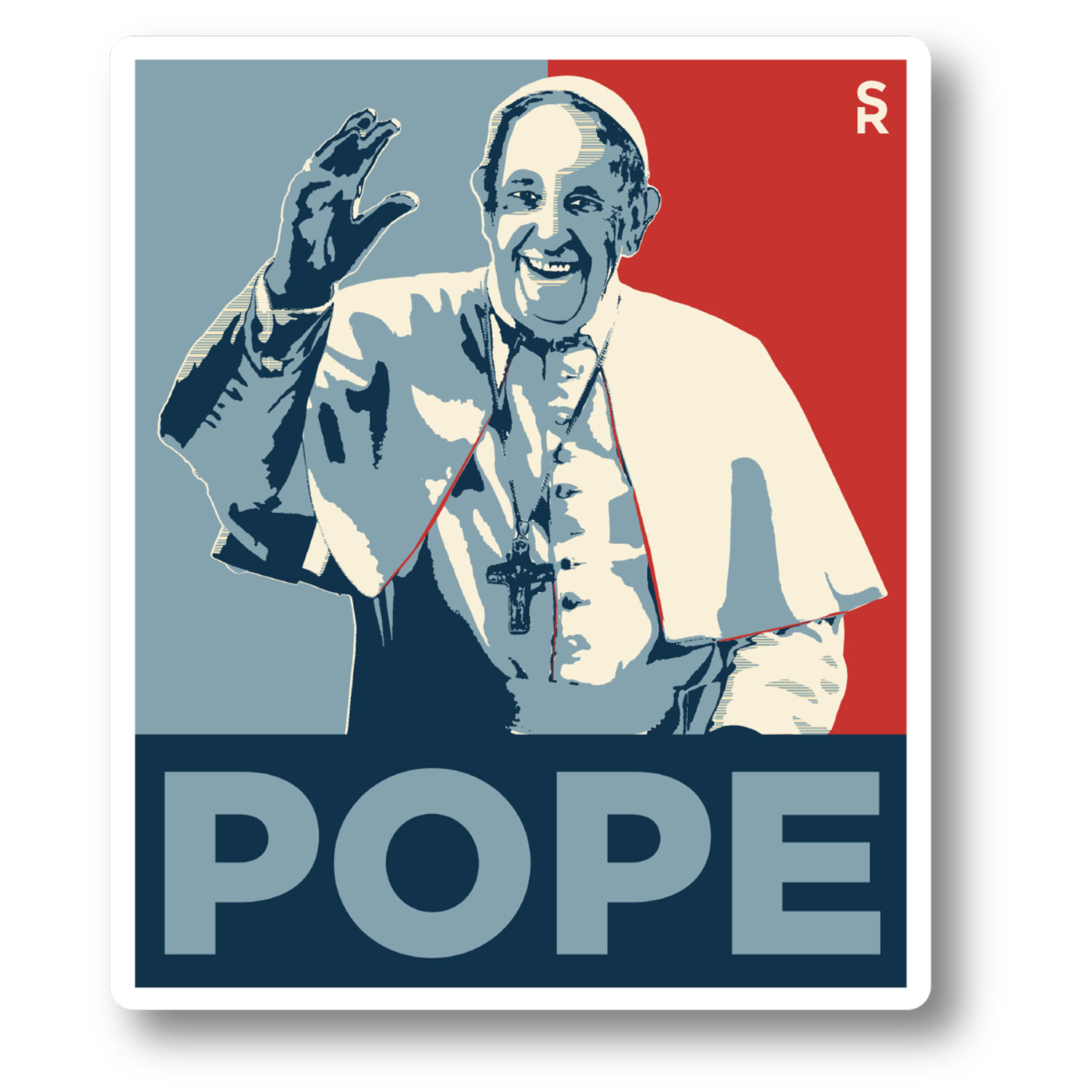 Pope Hope Sticker | Sock Religious | Catholic Gifts: Saint Socks, T ...