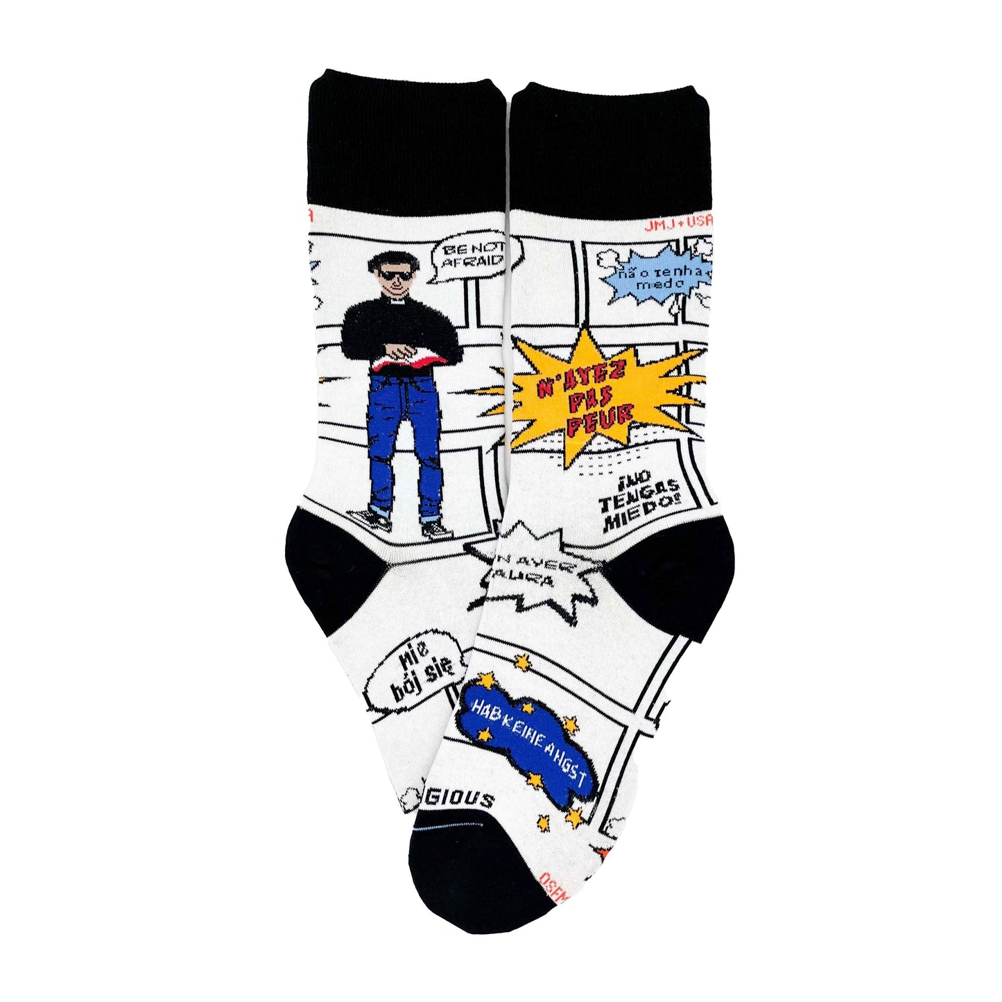 JP II Comic Book Adult Socks